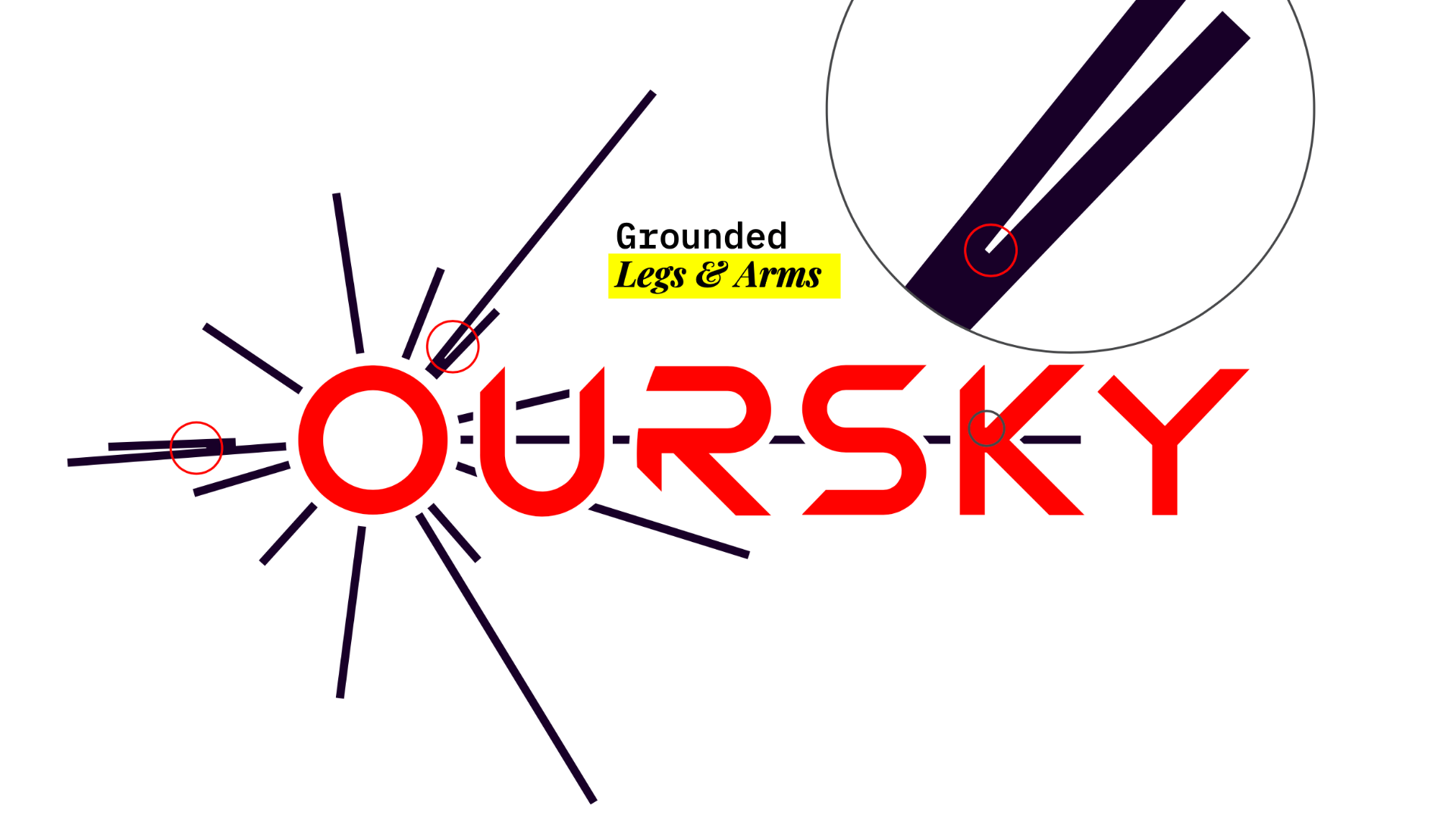 Logo construction — grounded legs & arms.