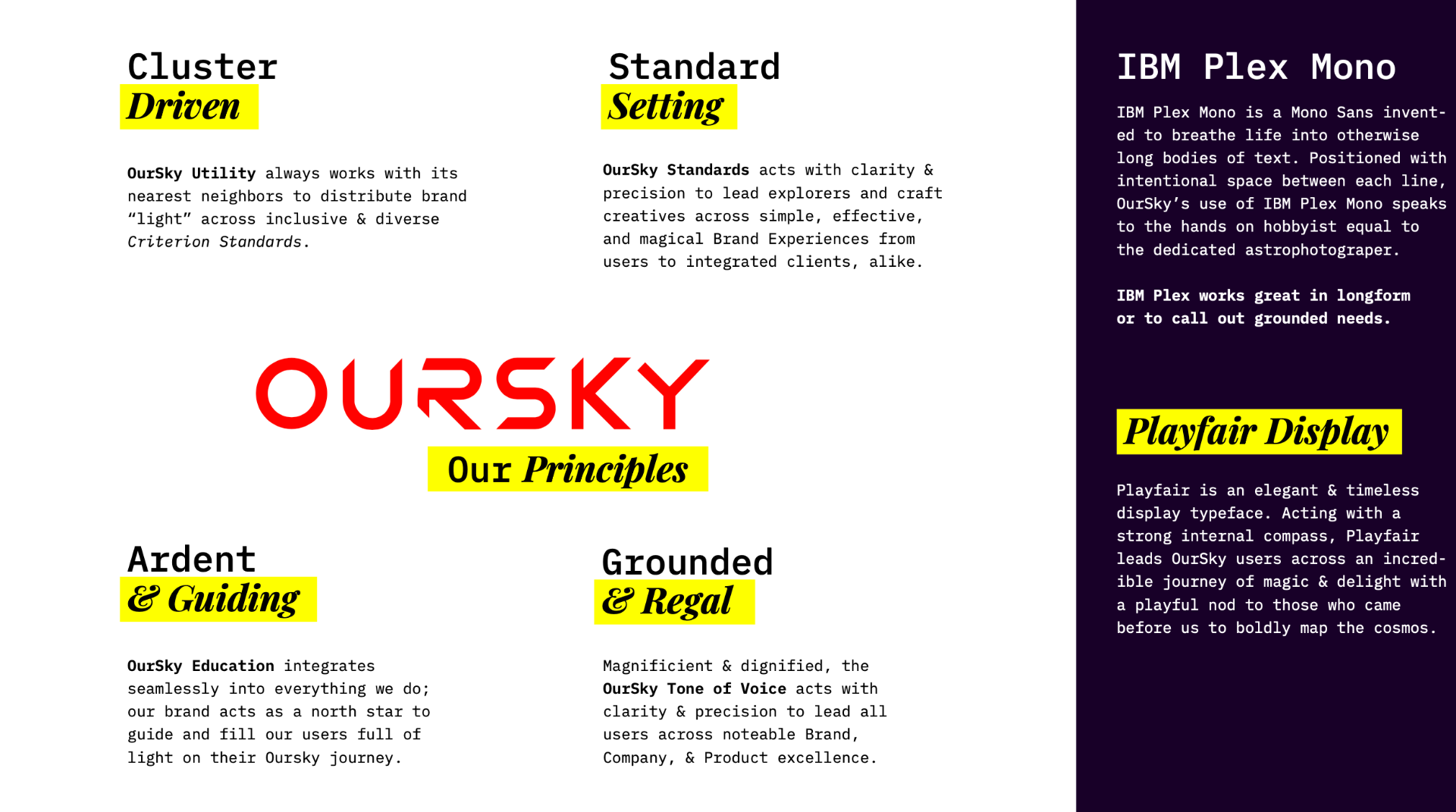 Oursky principles