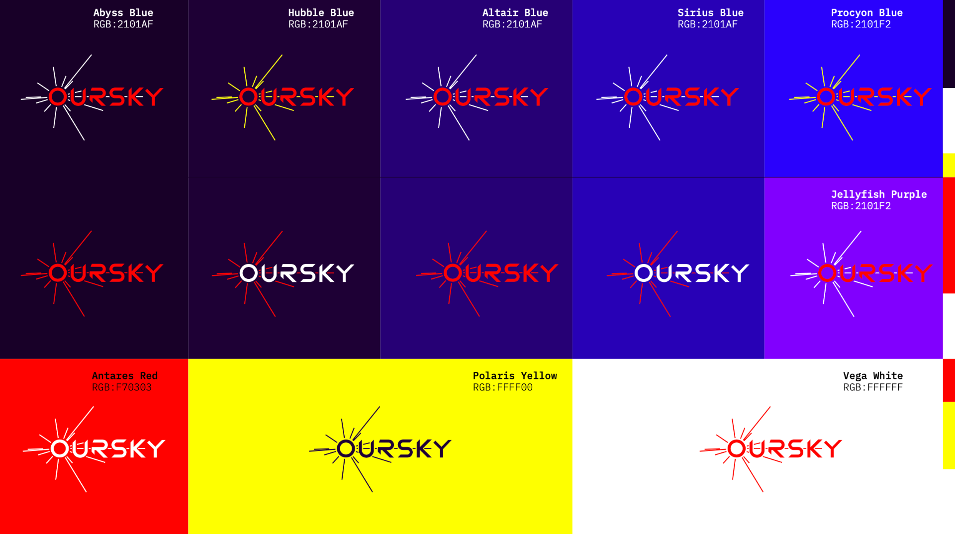 Color-on-color logo applications.