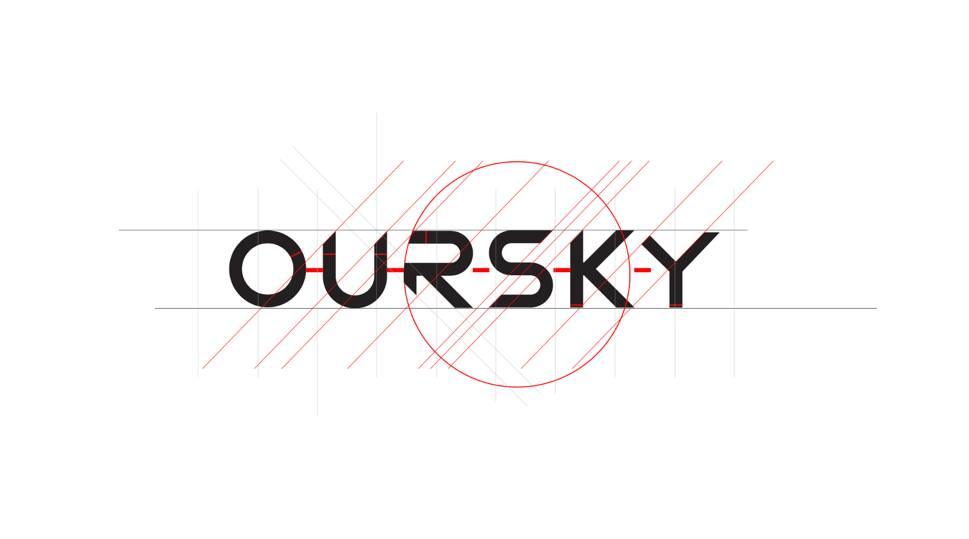 Wordmark construction — geometry, grid, and the circular O.